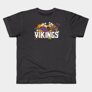 Floral Vikings Kids T-Shirt